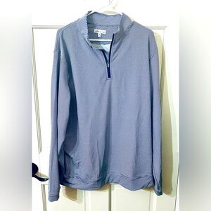Peter milar pullover 1/4 zip men’s XL navy blue white golf